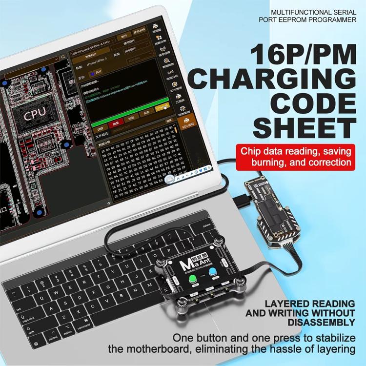 Programmatore EEPROM multifunzione con porta seriale MaAnt E1, Only Programmer, 16 Pro/16 Pro Max IC Module, Programmer+16 Pro/Pro Max IC module