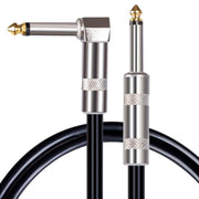 Cavo audio per chitarra elettrica con connettore da 6,35 mm, dritto e a gomito., 3m, 5m, 10m