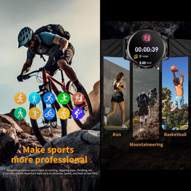 LOKMAT APPLLP 8 Pro Smartwatch 4G, display da 1,58 pollici, processore quad-core SC8541E, 3 GB di RAM e 32 GB di memoria interna, Android 8.1, GPS e rilevamento della frequenza cardiaca.
