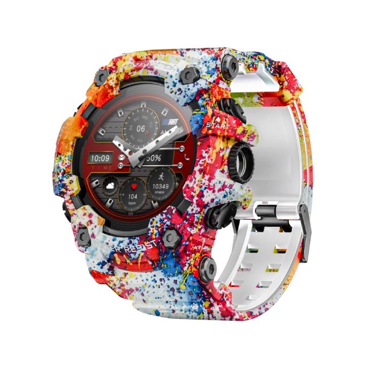 LOKMAT ATTACK GT Smartwatch robusto, display da 1,32 pollici, chiamate Bluetooth, SOS, contapassi, monitoraggio del sonno, frequenza cardiaca, pressione sanguigna, ossigenazione del sangue