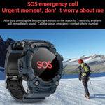 LOKMAT ATTACK GT Smartwatch robusto, display da 1,32 pollici, chiamate Bluetooth, SOS, contapassi, monitoraggio del sonno, frequenza cardiaca, pressione sanguigna, ossigenazione del sangue