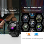 LOKMAT ATTACK GT Smartwatch robusto, display da 1,32 pollici, chiamate Bluetooth, SOS, contapassi, monitoraggio del sonno, frequenza cardiaca, pressione sanguigna, ossigenazione del sangue