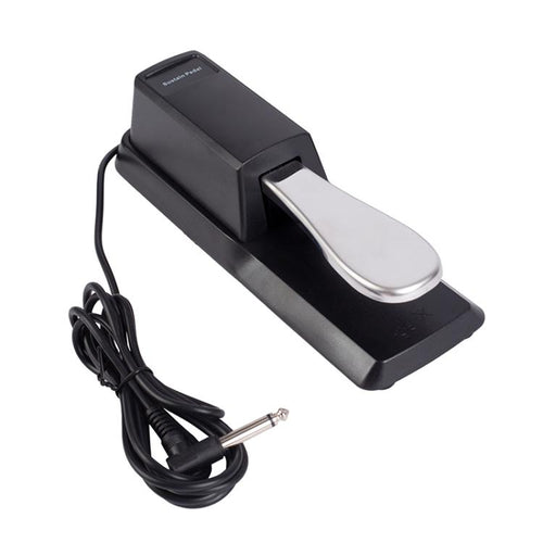 Pedale sustain per pianoforte con connettore da 6,35 mm, compatibile con sintetizzatori MIDI, lunghezza cavo: 1,85 m, Cable Length: 1.85m