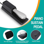 Pedale sustain per pianoforte con cavo 1,85 m