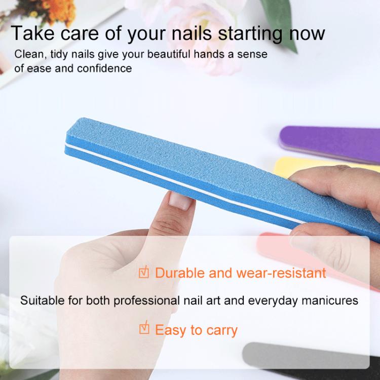 Confezione da 100 pezzi di spugnette abrasive a forma di diamante per nail art, strumento per manicure, without LOGO, with LOGO