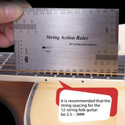 Righello di misurazione dell'altezza delle corde della chitarra in acciaio inossidabile