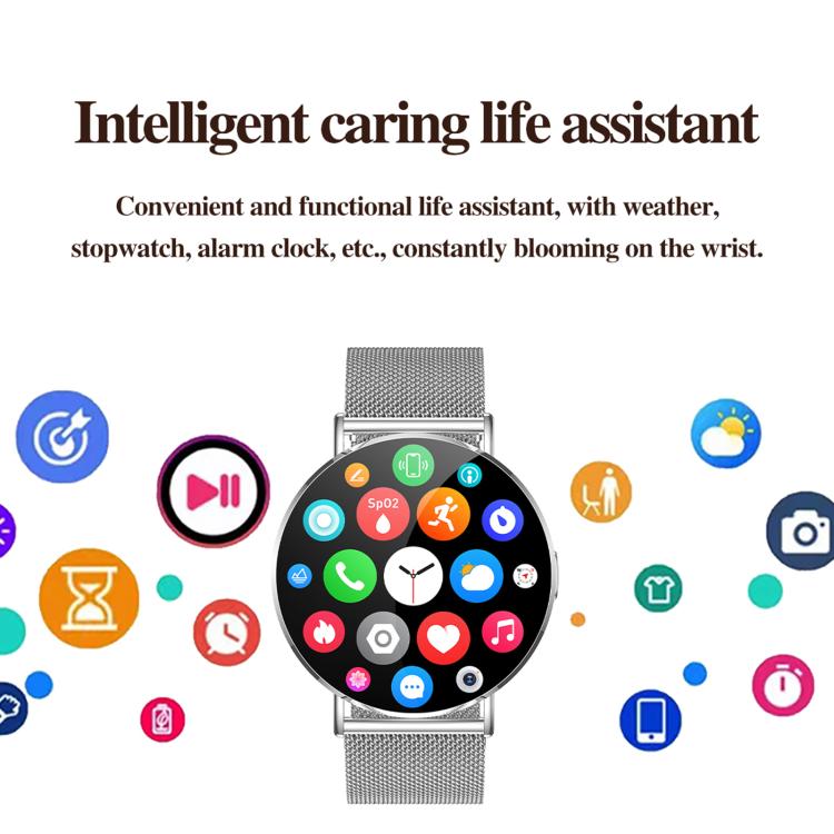 QS05 Smartwatch sportivo da 1,32 pollici con Bluetooth 5.3, supporta il monitoraggio del sonno, della frequenza cardiaca, dell'ossigeno nel sangue e della pressione sanguigna.
