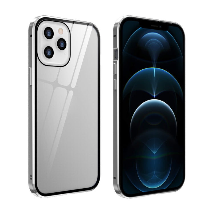 Custodia vetro temperato magnetica per iPhone 12 Pro Max, 12 Pro