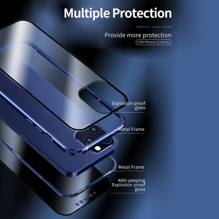Custodia vetro temperato magnetica per iPhone 12 Pro Max, 12 Pro