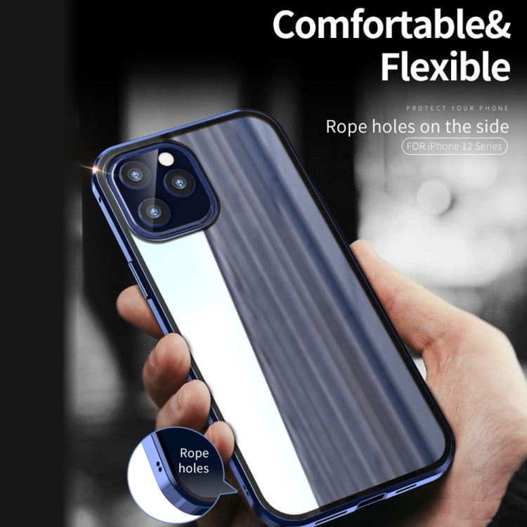 Custodia vetro temperato magnetica per iPhone 12 Pro Max, 12 Pro