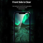 Custodia vetro temperato magnetica per iPhone 12 Pro Max, 12 Pro