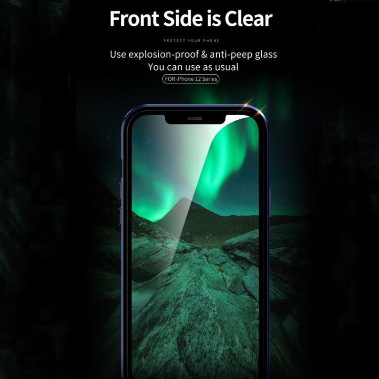 Custodia vetro temperato magnetica per iPhone 12 Pro Max, 12 Pro