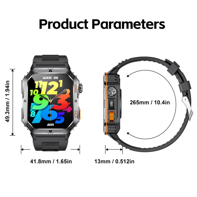 Smartwatch sportivo QS39 da 2,01 pollici con Bluetooth 5.3, supporto per chiamate vocali, monitoraggio del sonno, della frequenza cardiaca, dell'ossigeno nel sangue e della pressione sanguigna.
