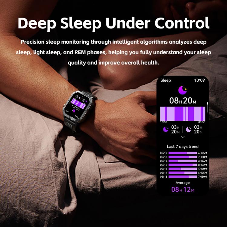 Smartwatch sportivo QS39 da 2,01 pollici con Bluetooth 5.3, supporto per chiamate vocali, monitoraggio del sonno, della frequenza cardiaca, dell'ossigeno nel sangue e della pressione sanguigna.