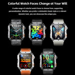 Smartwatch sportivo QS39 da 2,01 pollici con Bluetooth 5.3, supporto per chiamate vocali, monitoraggio del sonno, della frequenza cardiaca, dell'ossigeno nel sangue e della pressione sanguigna.