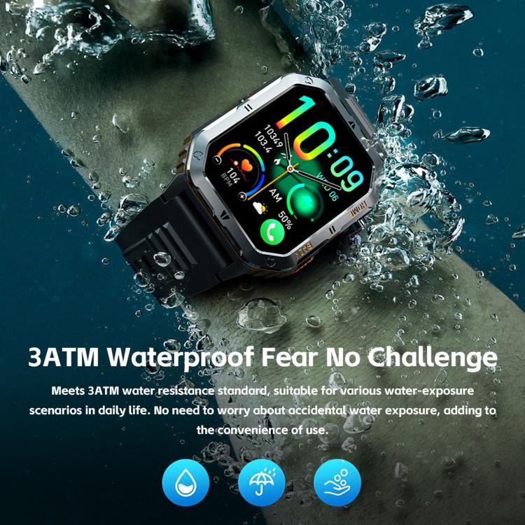 Smartwatch sportivo QS39 da 2,01 pollici con Bluetooth 5.3, supporto per chiamate vocali, monitoraggio del sonno, della frequenza cardiaca, dell'ossigeno nel sangue e della pressione sanguigna.