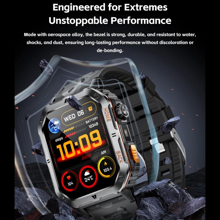 Smartwatch sportivo QS39 da 2,01 pollici con Bluetooth 5.3, supporto per chiamate vocali, monitoraggio del sonno, della frequenza cardiaca, dell'ossigeno nel sangue e della pressione sanguigna.