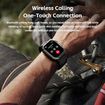 Smartwatch sportivo QS39 da 2,01 pollici con Bluetooth 5.3, supporto per chiamate vocali, monitoraggio del sonno, della frequenza cardiaca, dell'ossigeno nel sangue e della pressione sanguigna.