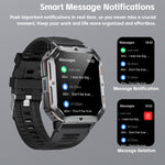 Smartwatch sportivo QS39 da 2,01 pollici con Bluetooth 5.3, supporto per chiamate vocali, monitoraggio del sonno, della frequenza cardiaca, dell'ossigeno nel sangue e della pressione sanguigna.