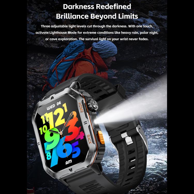 Smartwatch sportivo QS39 da 2,01 pollici con Bluetooth 5.3, supporto per chiamate vocali, monitoraggio del sonno, della frequenza cardiaca, dell'ossigeno nel sangue e della pressione sanguigna.