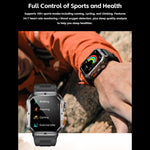 Smartwatch sportivo QS39 da 2,01 pollici con Bluetooth 5.3, supporto per chiamate vocali, monitoraggio del sonno, della frequenza cardiaca, dell'ossigeno nel sangue e della pressione sanguigna.