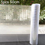 Confezione da 5 adesivi antistatici a strisce per vetro satinato per la privacy, antiurto e per la protezione della privacy., Small Stripes 30cm x 1m, Small Stripes 40cm x 1m, Small Stripes 50cm x 1m, Large Stripes 30cm x 1m, Large Stripes 40cm x 1m   ...