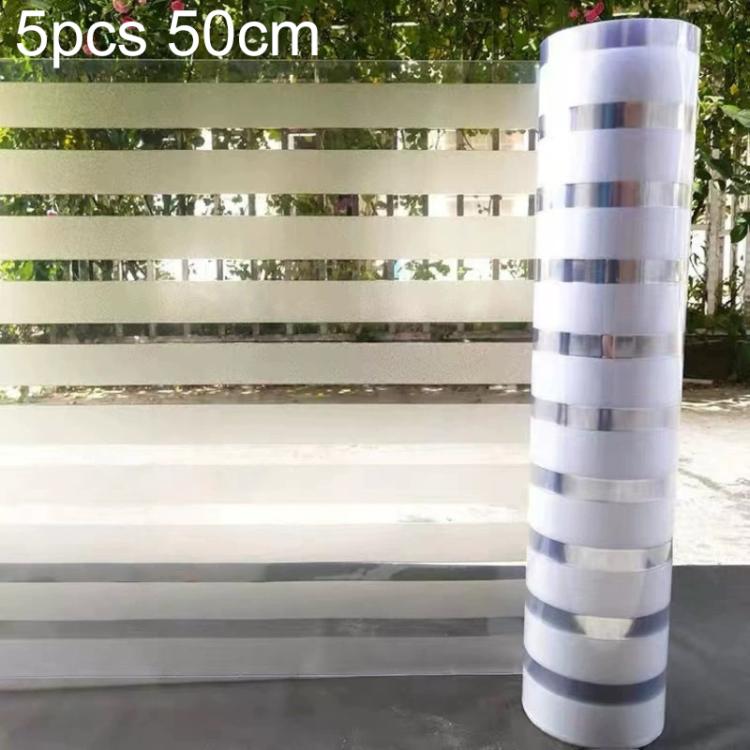 Confezione da 5 adesivi antistatici a strisce per vetro satinato per la privacy, antiurto e per la protezione della privacy., Small Stripes 30cm x 1m, Small Stripes 40cm x 1m, Small Stripes 50cm x 1m, Large Stripes 30cm x 1m, Large Stripes 40cm x 1m   ...