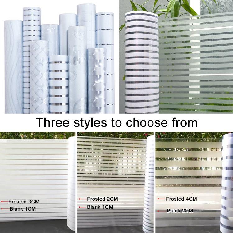 Confezione da 5 adesivi antistatici a strisce per vetro satinato per la privacy, antiurto e per la protezione della privacy., Small Stripes 30cm x 1m, Small Stripes 40cm x 1m, Small Stripes 50cm x 1m, Large Stripes 30cm x 1m, Large Stripes 40cm x 1m   ...