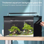 5 pezzi/confezione Pellicola adesiva in PVC per sfondo di vetro per acquario con effetto elettricità statica, Frosted Black 30cm x 1m, Frosted Black 40cm x 1m, Frosted Black 50cm x 1m