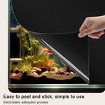 5 pezzi/confezione Pellicola adesiva in PVC per sfondo di vetro per acquario con effetto elettricità statica, Frosted Black 30cm x 1m, Frosted Black 40cm x 1m, Frosted Black 50cm x 1m