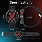Smartwatch sportivo QS10 da 1,7 pollici con Bluetooth 5.2, supporto per il monitoraggio del sonno, della frequenza cardiaca e della pressione sanguigna.