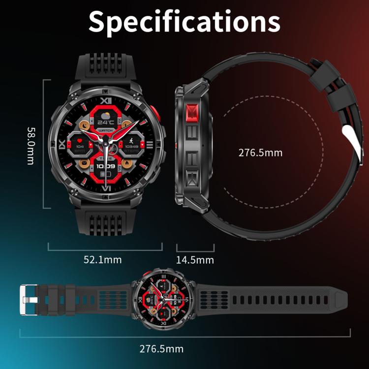 Smartwatch sportivo QS10 da 1,7 pollici con Bluetooth 5.2, supporto per il monitoraggio del sonno, della frequenza cardiaca e della pressione sanguigna.