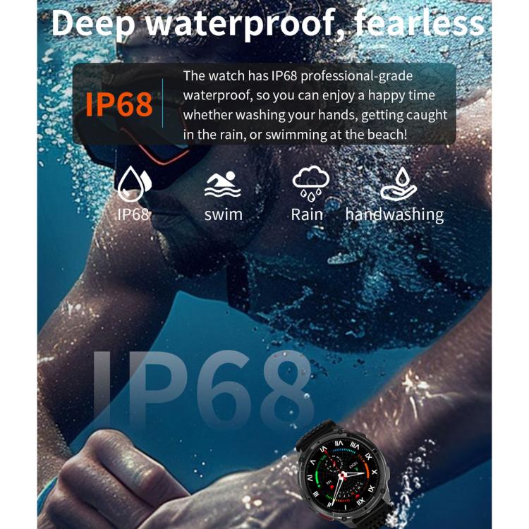 Smartwatch sportivo QS10 da 1,7 pollici con Bluetooth 5.2, supporto per il monitoraggio del sonno, della frequenza cardiaca e della pressione sanguigna.
