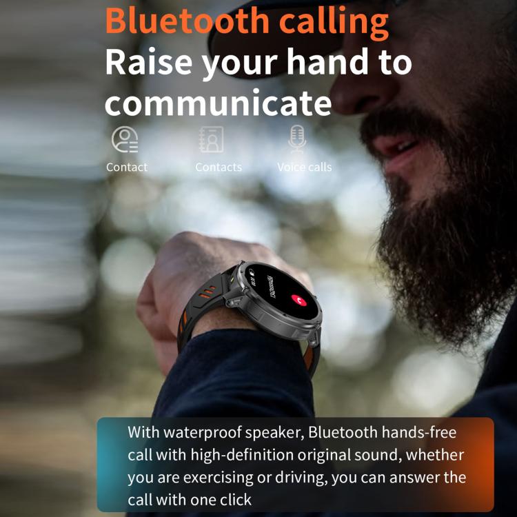 Smartwatch sportivo QS10 da 1,7 pollici con Bluetooth 5.2, supporto per il monitoraggio del sonno, della frequenza cardiaca e della pressione sanguigna.