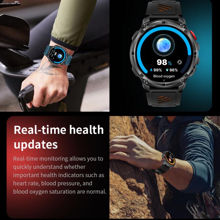 Smartwatch sportivo QS10 da 1,7 pollici con Bluetooth 5.2, supporto per il monitoraggio del sonno, della frequenza cardiaca e della pressione sanguigna.