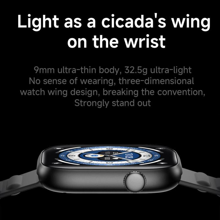 Smartwatch sportivo QS12 da 1,83 pollici con Bluetooth 5.3, supporto per il monitoraggio del sonno, della frequenza cardiaca e dell'ossigeno nel sangue.