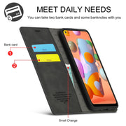 Custodia portafoglio in pelle PU e TPU per Samsung Galaxy M11 e A