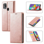 Custodia portafoglio in pelle PU e TPU per Samsung Galaxy M11 e A