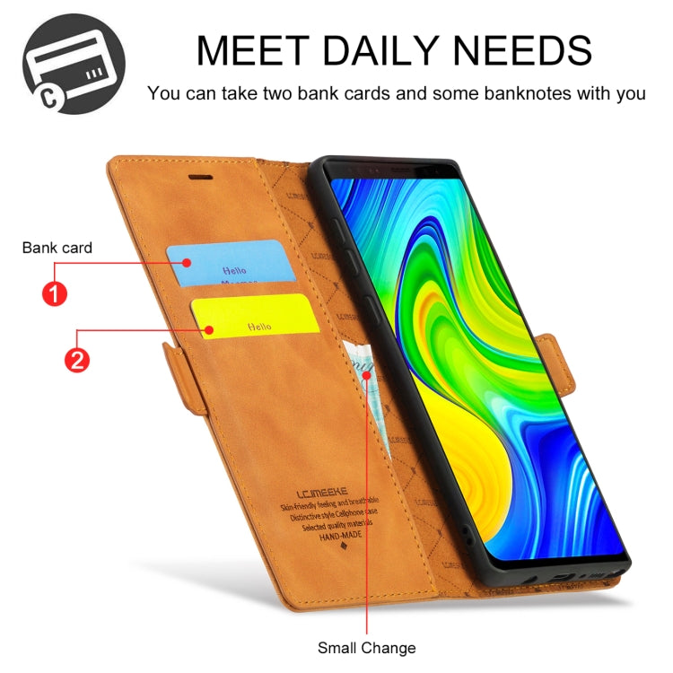 LC.IMEEK Forte magnetismo Ultra-sottile Flip orizzontale TPU opaco antiurto + Custodia in pelle PU con supporto e slot per schede e portafoglio, For Samsung Galaxy Note9