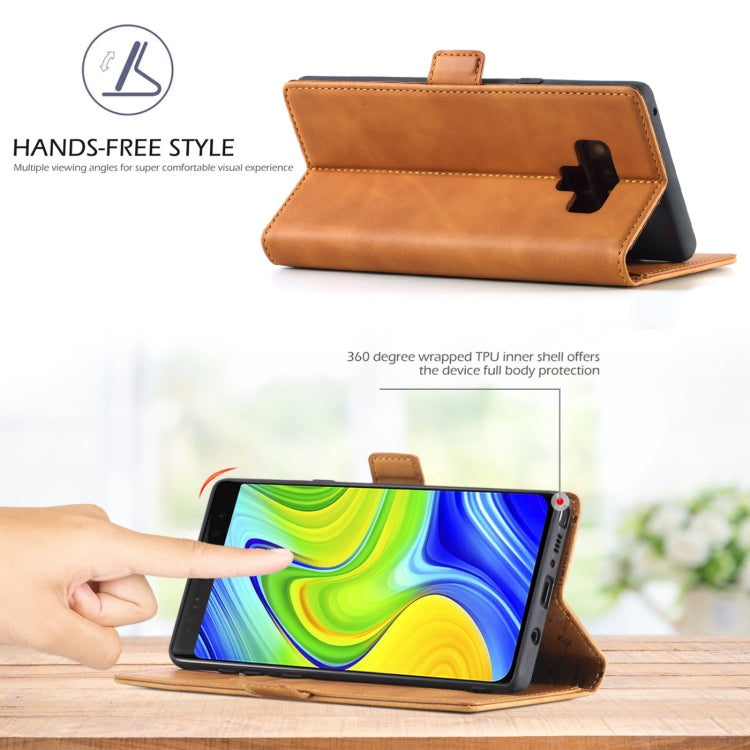 LC.IMEEK Forte magnetismo Ultra-sottile Flip orizzontale TPU opaco antiurto + Custodia in pelle PU con supporto e slot per schede e portafoglio, For Samsung Galaxy Note9