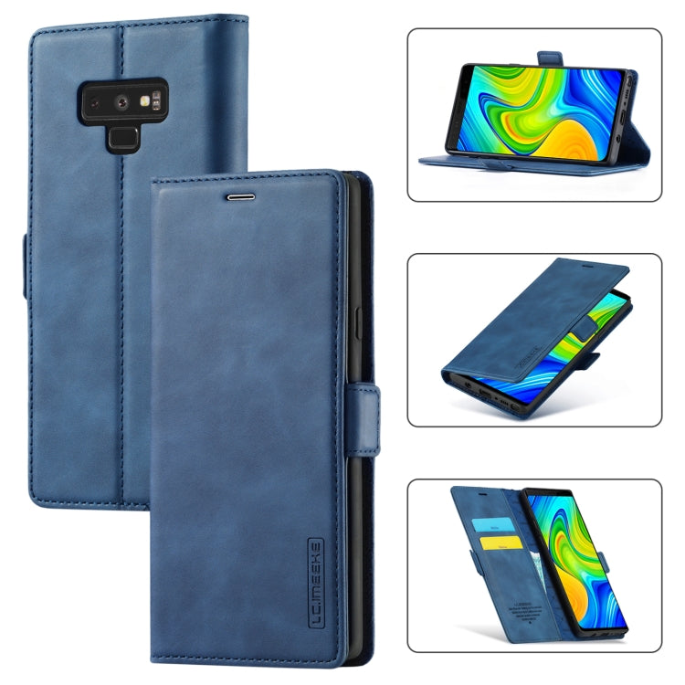 LC.IMEEK Forte magnetismo Ultra-sottile Flip orizzontale TPU opaco antiurto + Custodia in pelle PU con supporto e slot per schede e portafoglio, For Samsung Galaxy Note9