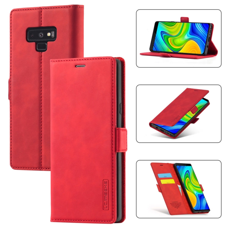 LC.IMEEK Forte magnetismo Ultra-sottile Flip orizzontale TPU opaco antiurto + Custodia in pelle PU con supporto e slot per schede e portafoglio, For Samsung Galaxy Note9