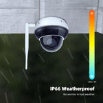 Telecamera di sicurezza dome da esterno RH-D05 da 5 MP con zoom ottico 5x, PoE e Wi-Fi., RH-D05