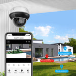 Telecamera di sicurezza dome da esterno RH-D05 da 5 MP con zoom ottico 5x, PoE e Wi-Fi., RH-D05