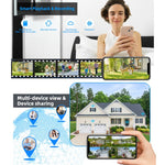 Telecamera di sicurezza dome da esterno RH-D05 da 5 MP con zoom ottico 5x, PoE e Wi-Fi., RH-D05