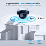 Telecamera di sicurezza dome da esterno RH-D05 da 5 MP con zoom ottico 5x, PoE e Wi-Fi., RH-D05