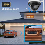 Telecamera di sicurezza dome da esterno RH-D05 da 5 MP con zoom ottico 5x, PoE e Wi-Fi., RH-D05