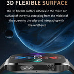 Smartwatch sportivo QS21 da 2,2 pollici con Bluetooth 5.3, supporto per il monitoraggio del sonno, della frequenza cardiaca, dell'ossigeno nel sangue, della pressione sanguigna e della variabilità della frequenza cardiaca (HRV).