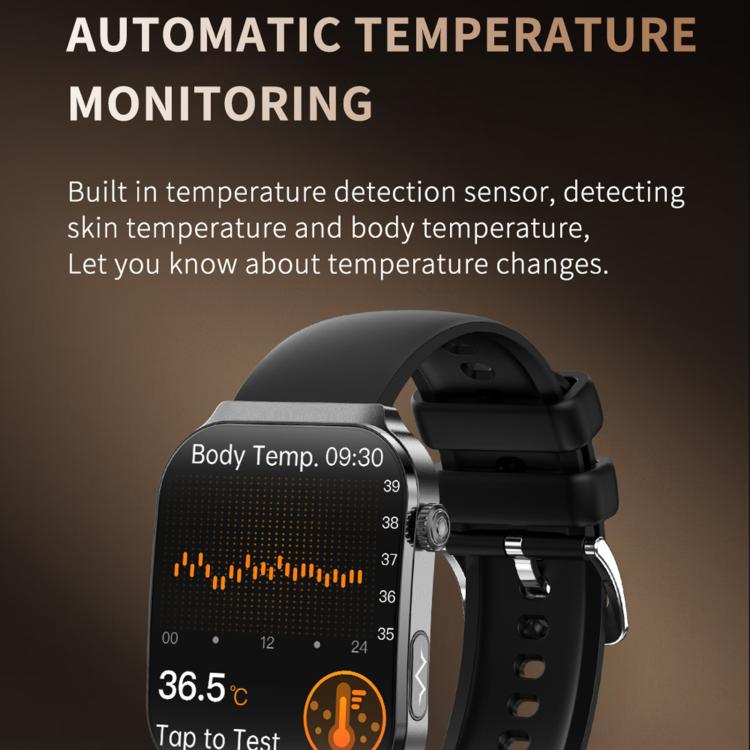 Smartwatch sportivo QS21 da 2,2 pollici con Bluetooth 5.3, supporto per il monitoraggio del sonno, della frequenza cardiaca, dell'ossigeno nel sangue, della pressione sanguigna e della variabilità della frequenza cardiaca (HRV).