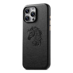 Custodia per telefono ESEBLE B1 con cinque fiori e cavallo, For iPhone 16 Pro Max, For iPhone 16 Pro